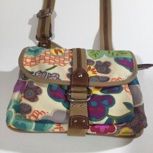 Fossil Canvas Crossbody Bag